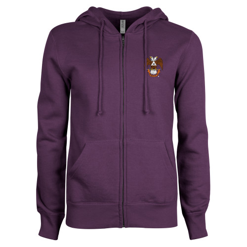 Main Image for  ENZA Womens Purple Fleece Full Zip Hoodie