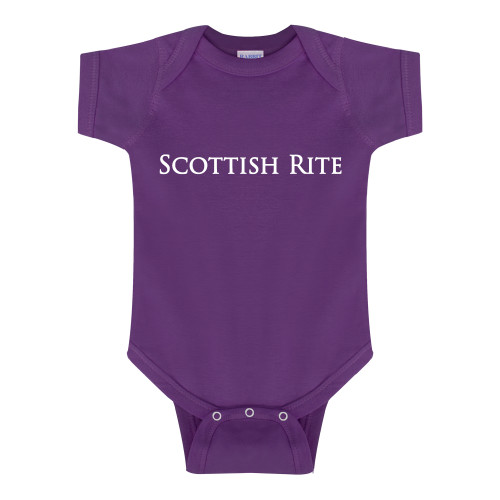  Purple Infant Onesie - Scottish Rite Wordmark