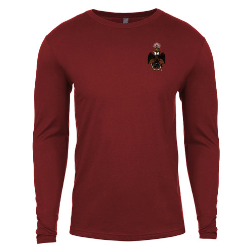  Next Level Cardinal Cotton Long Sleeve Tee - 33 Deus Meumque Jus