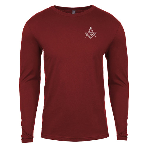  Next Level Cardinal Cotton Long Sleeve Tee - G Compass Logo