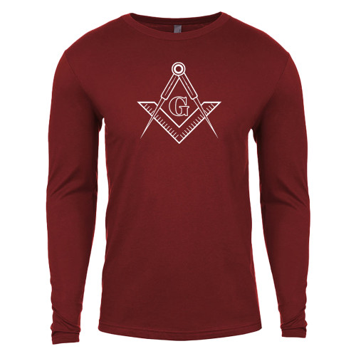  Next Level Cardinal Cotton Long Sleeve Tee - G Compass Logo