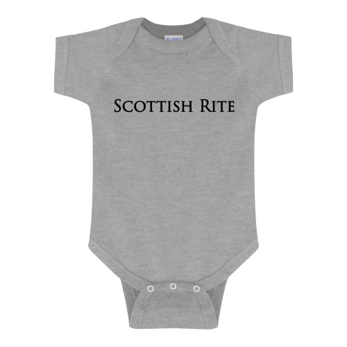  Grey Infant Onesie - Scottish Rite Wordmark