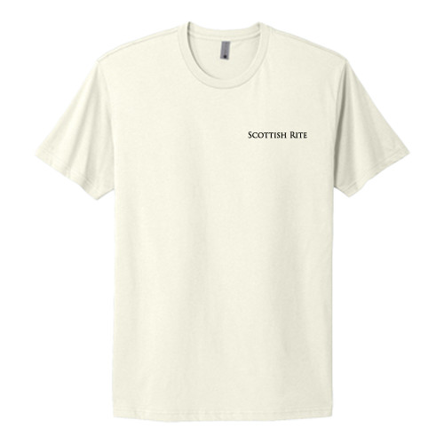  Next Level Natural Heavyweight Cotton Tee - Scottish Rite Wordmark