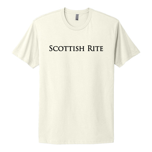  Next Level Natural Heavyweight Cotton Tee - Scottish Rite Wordmark