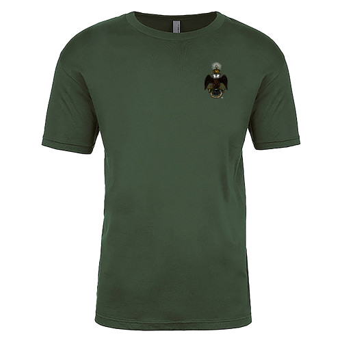  Next Level Unisex Forest Green Cotton Tee - 33 Deus Meumque Jus
