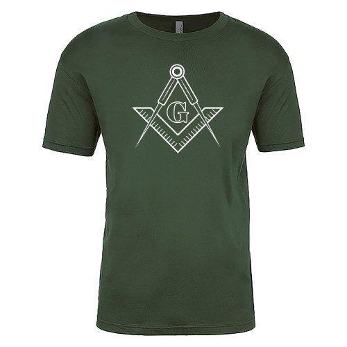  Next Level Unisex Forest Green Cotton Tee - G Compass Logo