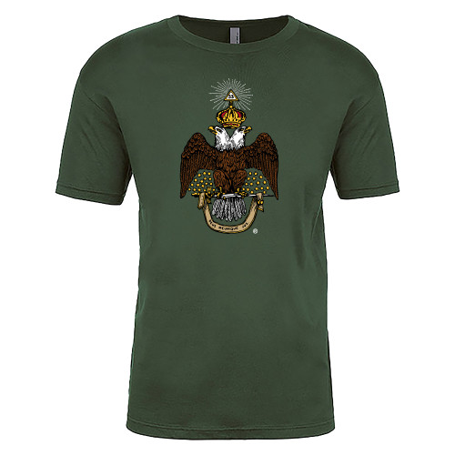  Next Level Unisex Forest Green Cotton Tee - 33 Deus Meumque Jus