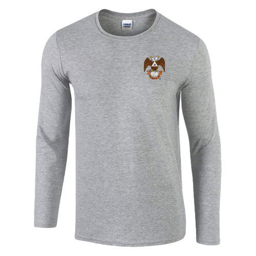  Gildan Sport Grey Soft Style Long Sleeve Tee - 32 Spes Mea in Deo