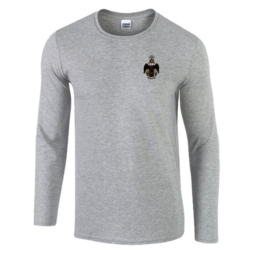  Gildan Sport Grey Soft Style Long Sleeve Tee - 33 Deus Meumque Jus