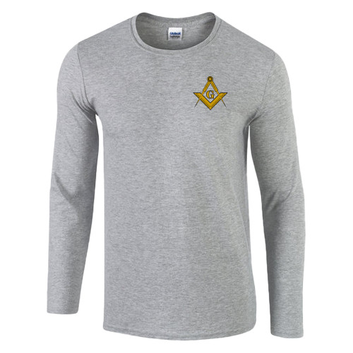  Gildan Sport Grey Soft Style Long Sleeve Tee - G Compass Logo