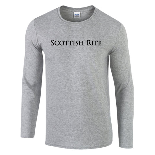  Gildan Sport Grey Soft Style Long Sleeve Tee - Scottish Rite Wordmark