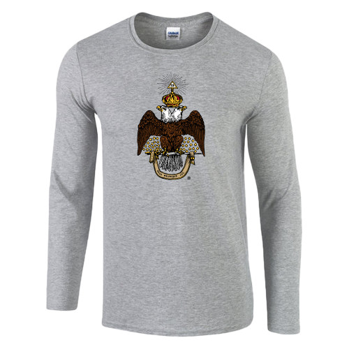  Gildan Sport Grey Soft Style Long Sleeve Tee - 33 Deus Meumque Jus
