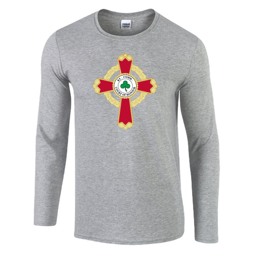  Gildan Sport Grey Soft Style Long Sleeve Tee - Court of Honour