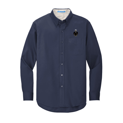  Navy Twill Button Down Long Sleeve - 33 Deus Meumque Jus