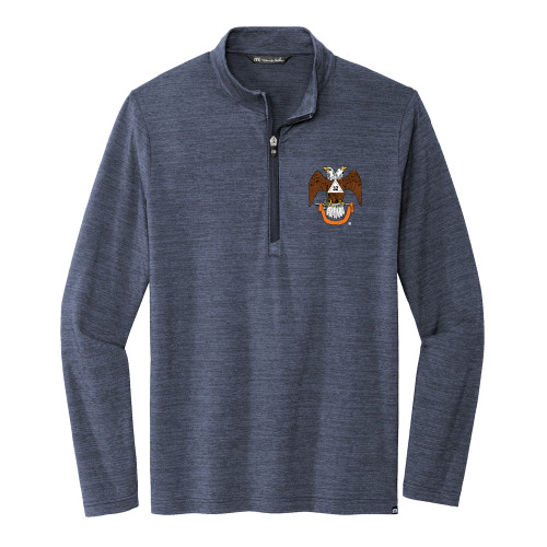  TravisMathew Navy Crestview 1/4 Zip Pullover - 32 Spes Mea in Deo