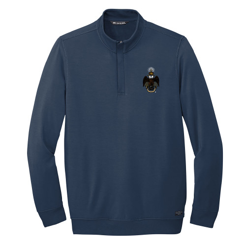  TravisMathew Navy Newport 1/4 Zip Fleece - 33 Deus Meumque Jus