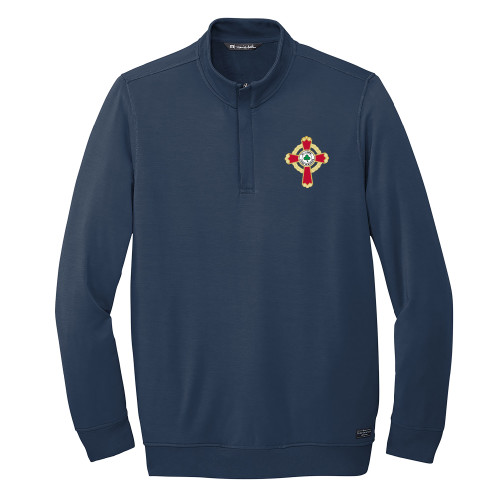  TravisMathew Navy Newport 1/4 Zip Fleece - Court of Honour