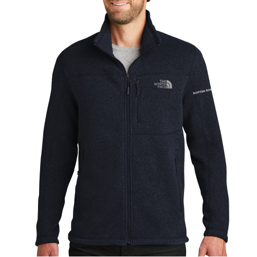  The North Face Navy Heather Fleece Jacket - Scottish Rite Wordmark