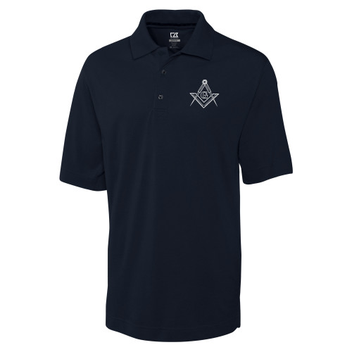  C&B Navy Advantage TriBlend Pique Polo - G Compass Logo
