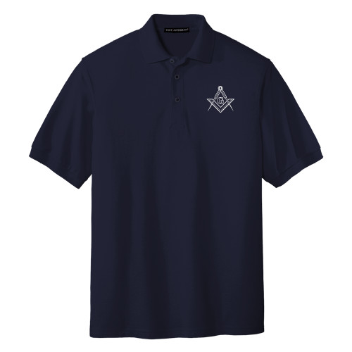  Navy Silk Touch Polo - G Compass Logo