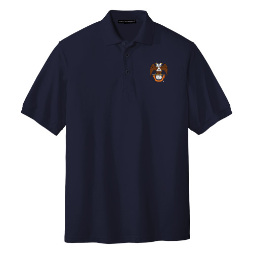  Navy Silk Touch Polo - 32 Spes Mea in Deo