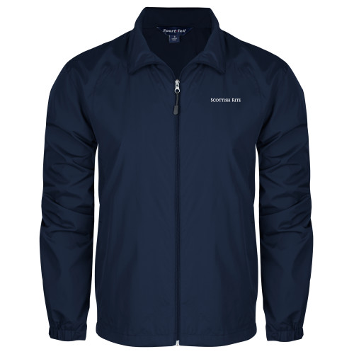  Navy Full Zip Wind Jacket - Scottish Rite Wordmark