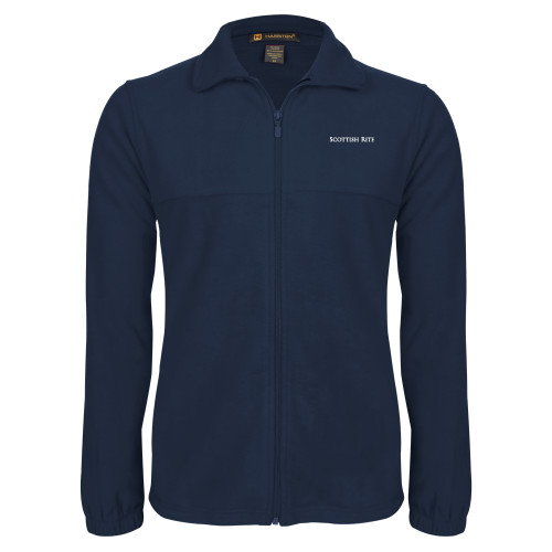  Navy Fleece Full Zip  Jacket - Scottish Rite Wordmark