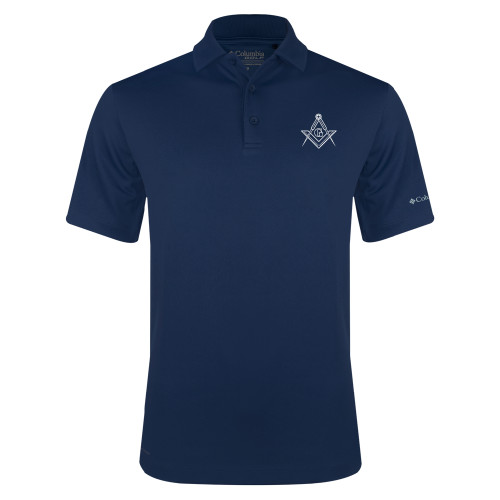  Columbia Navy Omni Wick Drive Polo - G Compass Logo