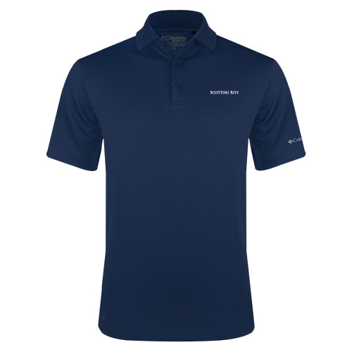  Columbia Navy Omni Wick Drive Polo - Scottish Rite Wordmark