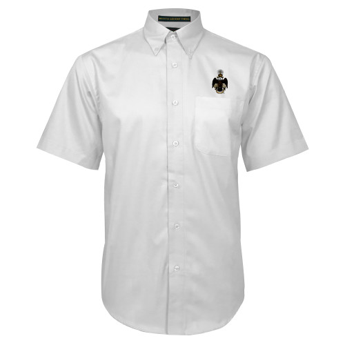  White Twill Button Down Short Sleeve - 33 Deus Meumque Jus