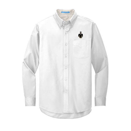  White Twill Button Down Long Sleeve - 33 Deus Meumque Jus
