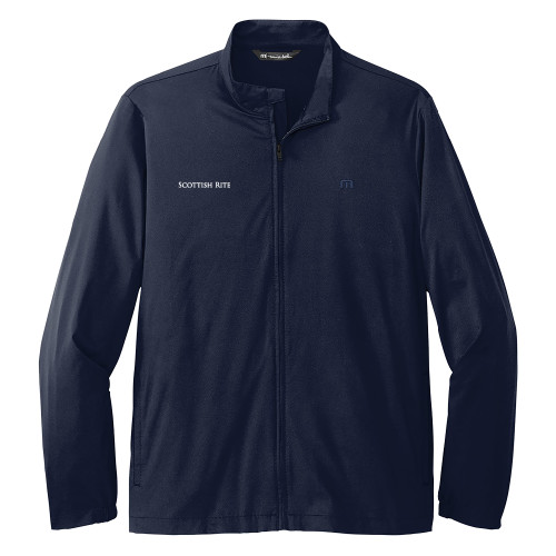  TravisMathew Navy Surfside Full Zip Jacket - Scottish Rite Wordmark