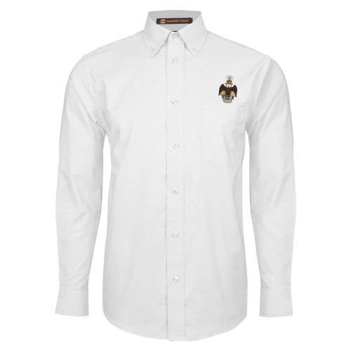  White Oxford Long Sleeve Shirt - 33 Deus Meumque Jus