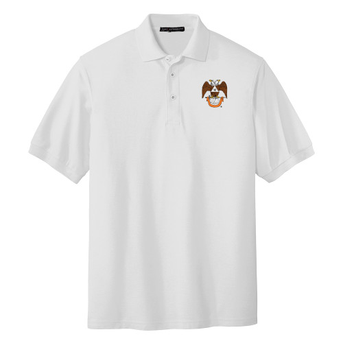  White Silk Touch Polo - 32 Spes Mea in Deo