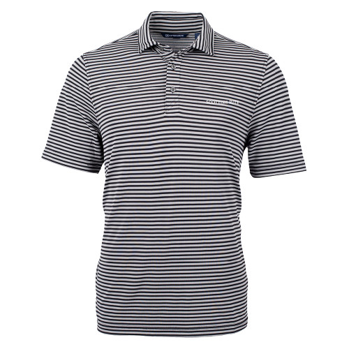  C&B Black Virtue Eco Pique Stripe Polo - Scottish Rite Wordmark