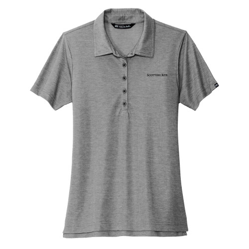  TravisMathew Womens Grey Heather Oceanside Polo - Scottish Rite Wordmark