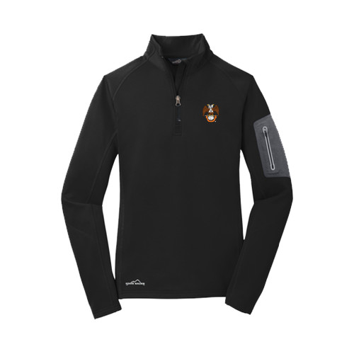  Eddie Bauer Womens Black 1/2 Zip Performance Fleece - 32 Spes Mea in Deo