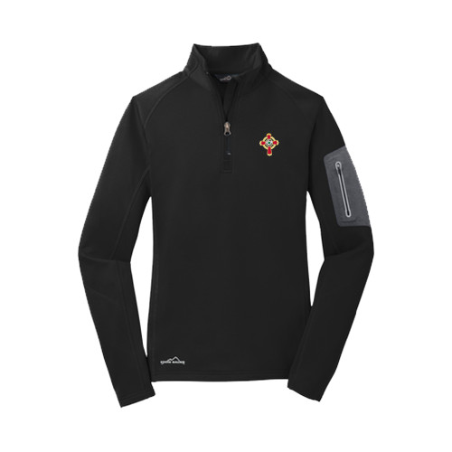  Eddie Bauer Womens Black 1/2 Zip Performance Fleece - Court of Honour