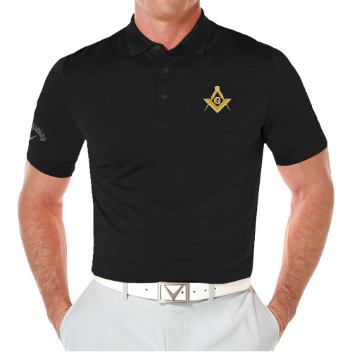  Callaway Black Opti Vent Polo - G Compass Logo