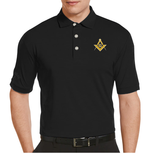  Callaway Black Tonal Polo - G Compass Logo