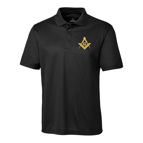  C&B Black Clique Ice Pique Polo - G Compass Logo