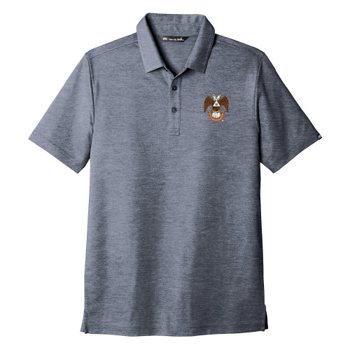  TravisMathew Navy Oceanside Heather Polo - 32 Spes Mea in Deo