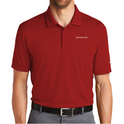  Nike Red Dri Fit Legacy Polo - Scottish Rite Wordmark