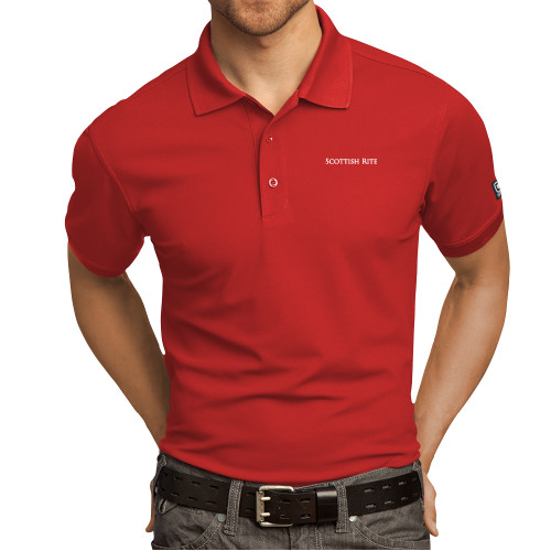  OGIO Signal Red Caliber 2.0 Polo - Scottish Rite Wordmark