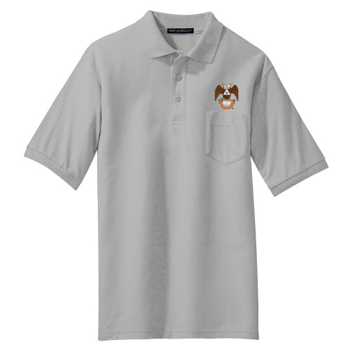 Main Image for  Grey Silk Touch Polo w/ Pocket