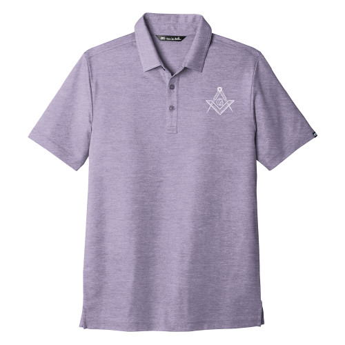  TravisMathew Purple Sage Heather Oceanside Heather Polo - G Compass Logo