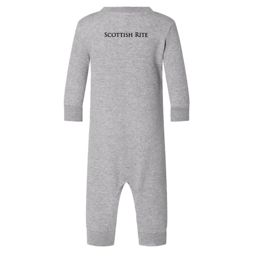  Heather Grey Fleece Onesie - Scottish Rite Wordmark