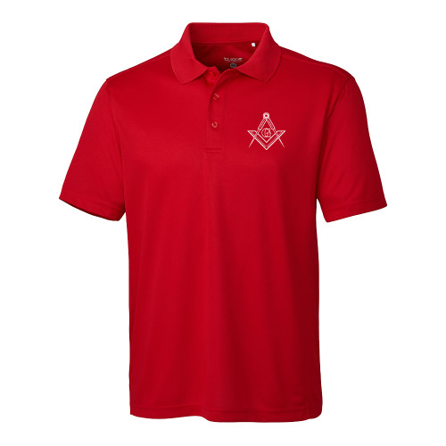  C&B Clique Ice Red Pique Polo - G Compass Logo