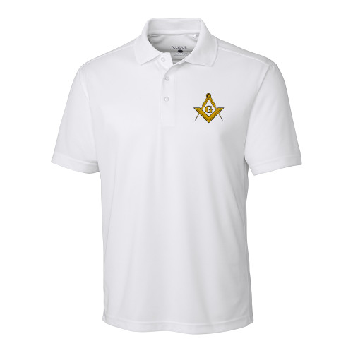  C&B White Clique Ice Pique Polo - G Compass Logo