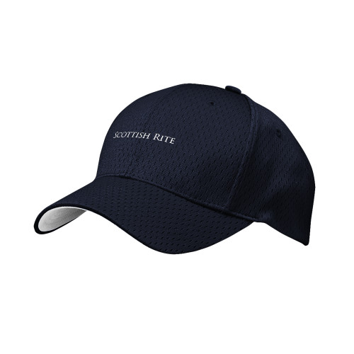  Navy Pro Mesh Structured Hat - Scottish Rite Wordmark